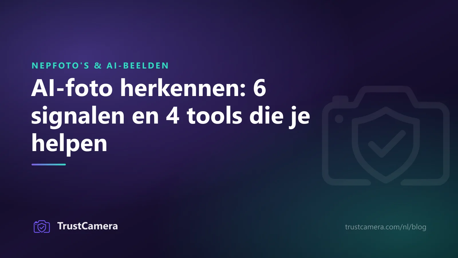 Omslagbeeld: AI-foto herkennen, met zes signalen en vier tools die je helpen