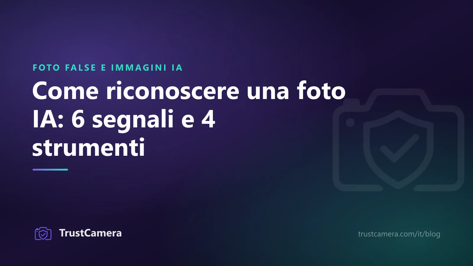 Copertina: come riconoscere una foto IA con sei segnali e quattro strumenti utili