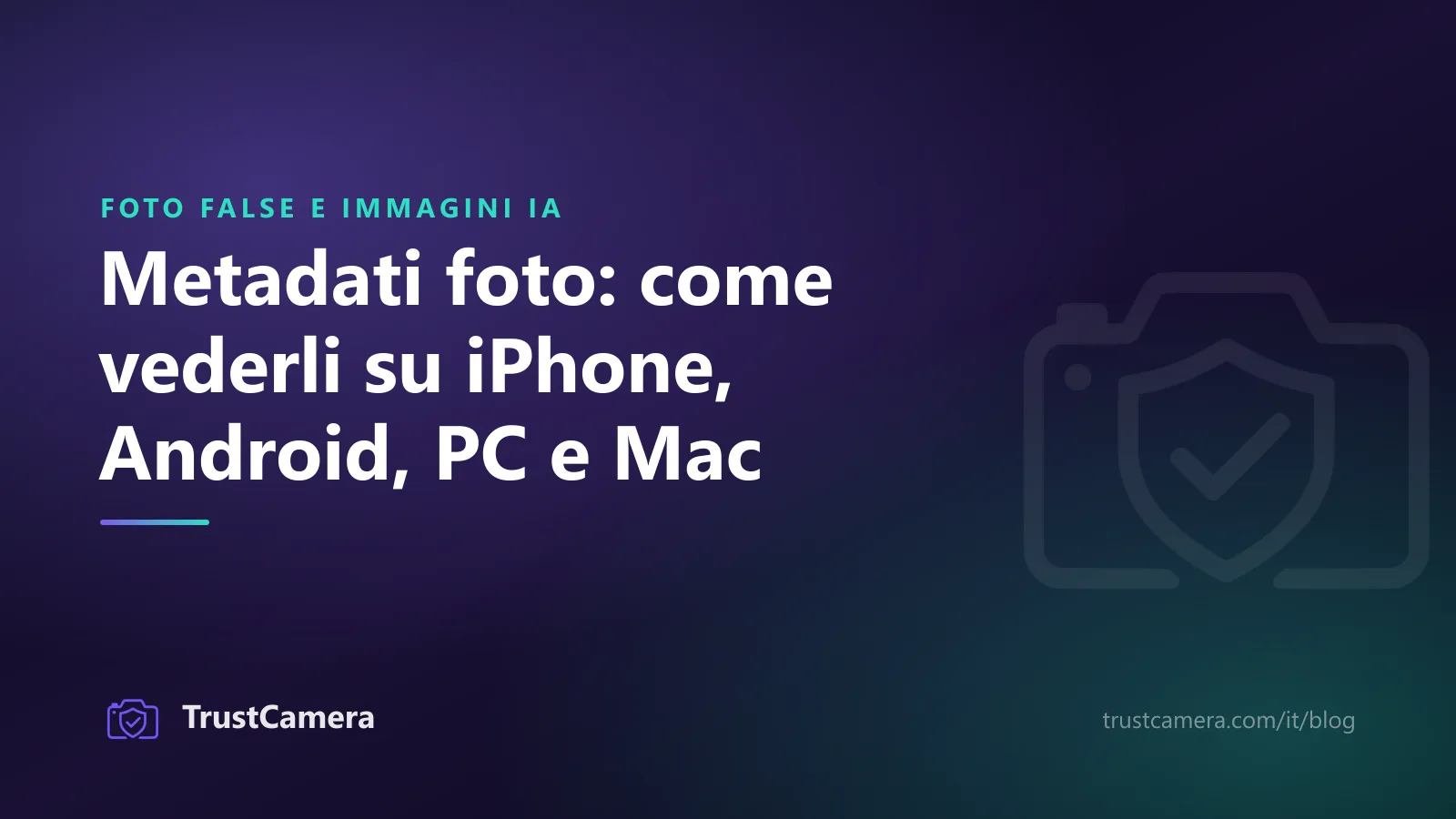 Copertina: come vedere i metadati delle foto su iPhone, Android, PC e Mac