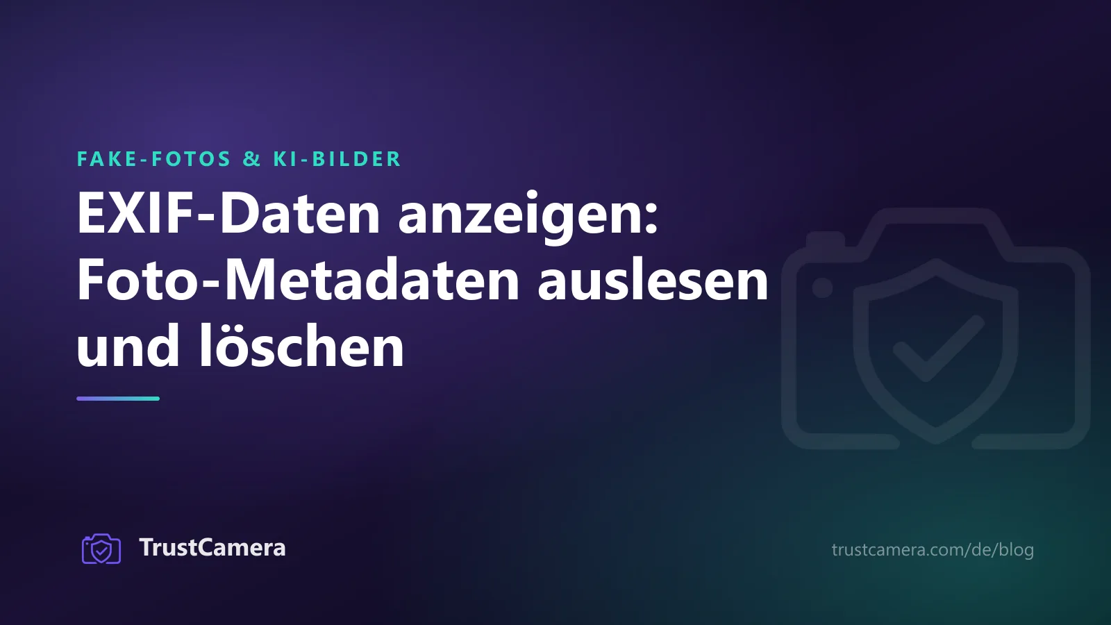 Titelbild: EXIF-Daten anzeigen, Foto-Metadaten auslesen und löschen