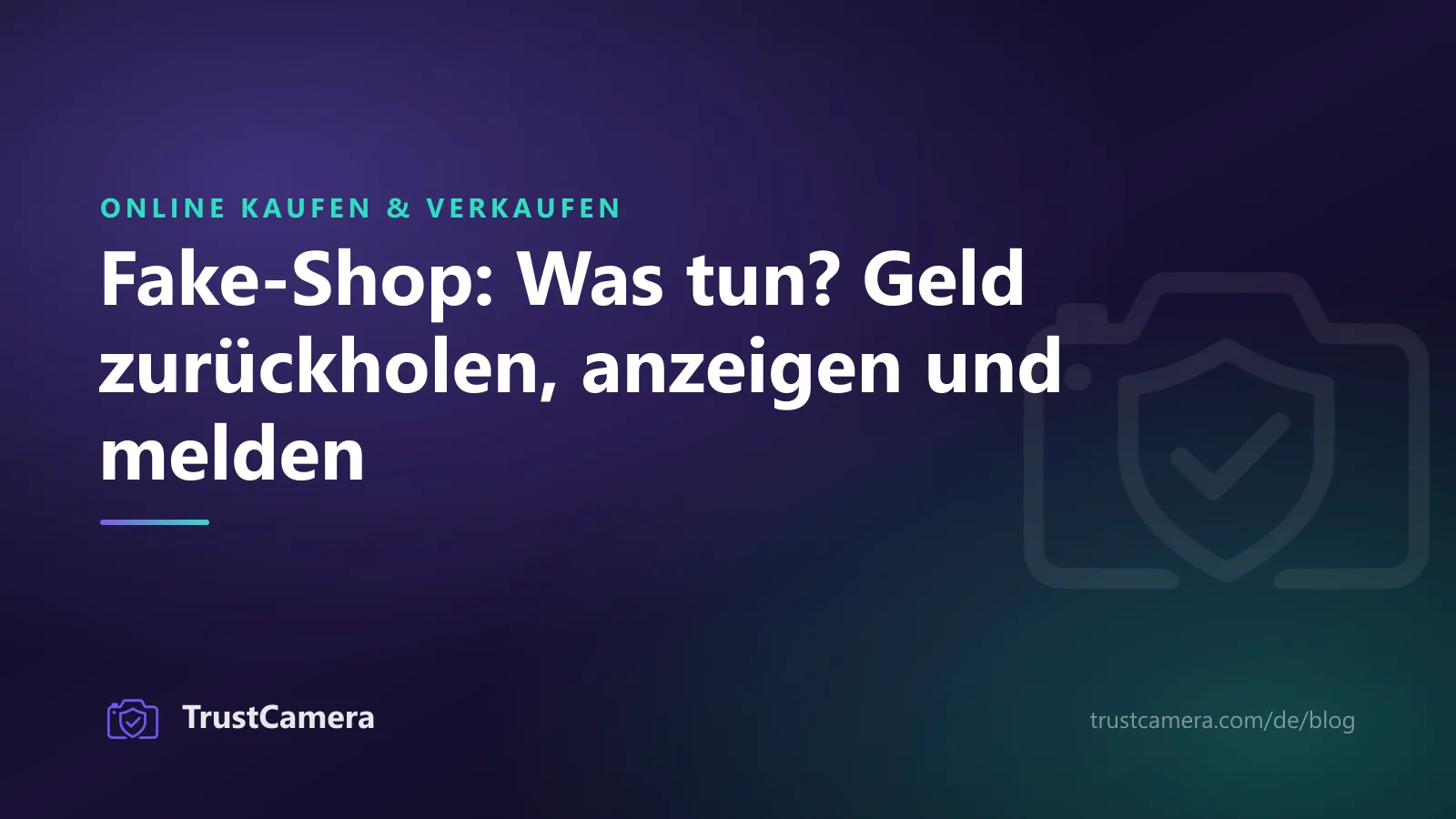 Titelbild: Fake-Shop, was tun? Geld zurückholen, Anzeige erstatten und den Shop melden