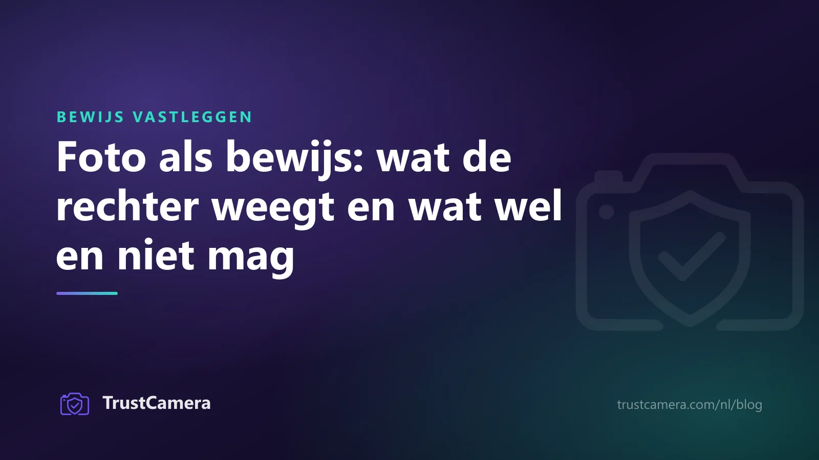 Omslagafbeelding: foto als bewijs, wat de rechter weegt en wat wel en niet mag