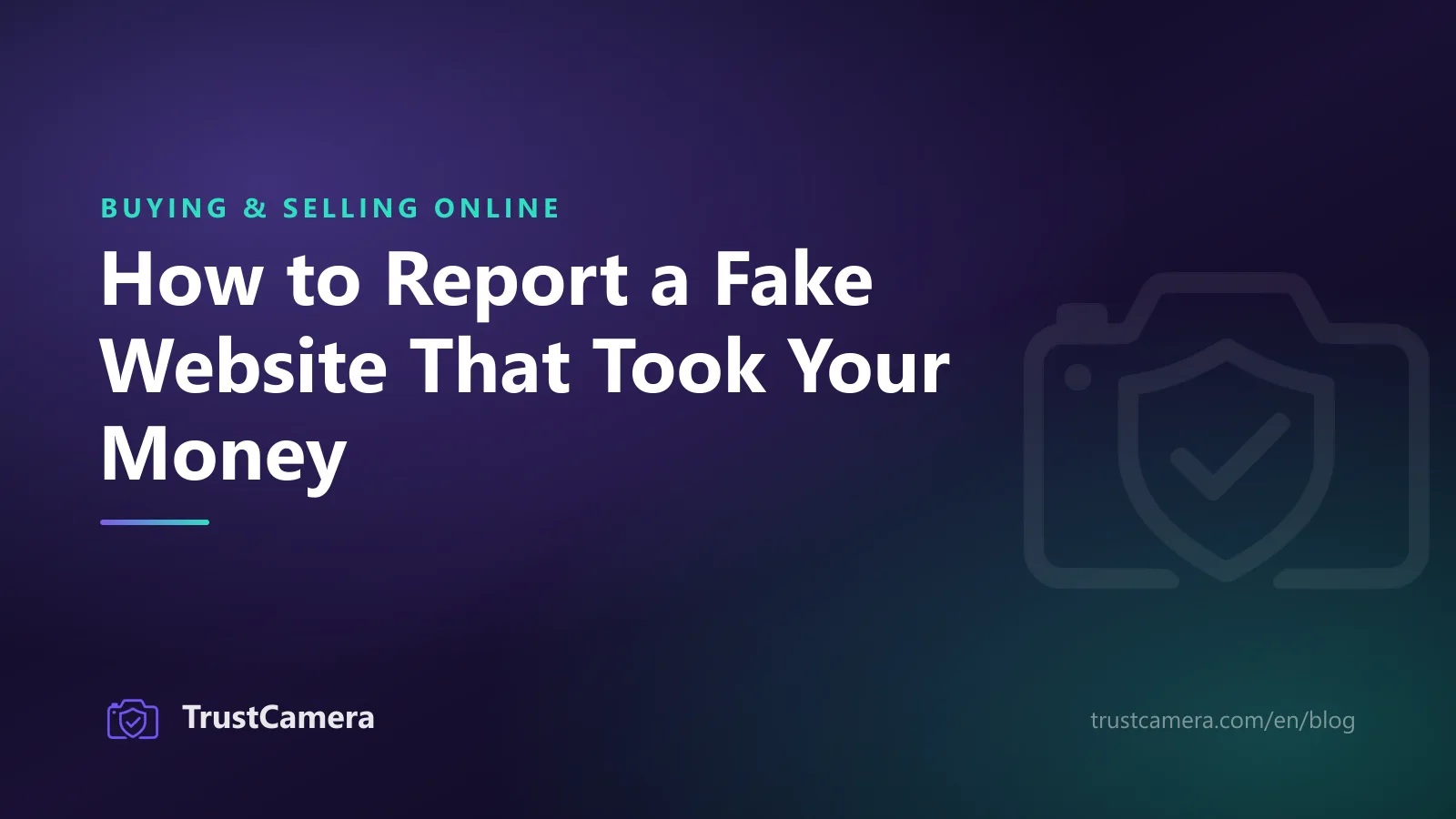 Cover image: how to report a fake website that took your money