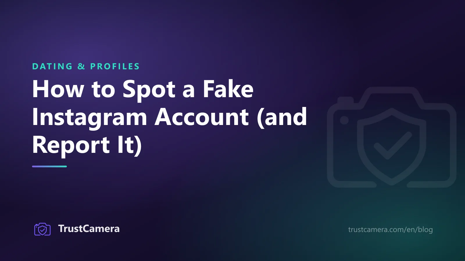 Cover image: how to spot a fake Instagram account and report it