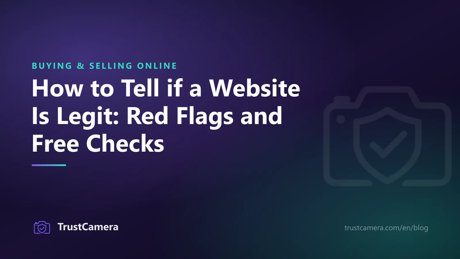 Cover image: how to tell if a website is legit, red flags and free checks