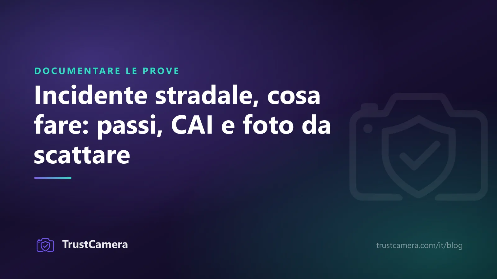 Immagine di copertina: incidente stradale, cosa fare, i passi, il modulo CAI e le foto da scattare