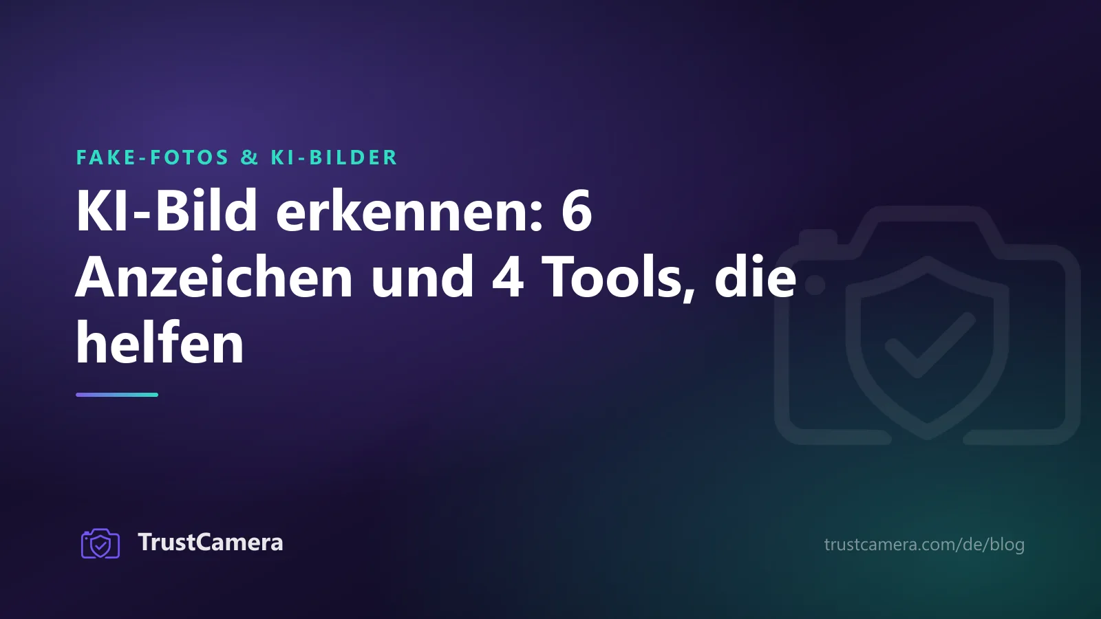 Titelbild: KI-Bild erkennen mit sechs Anzeichen und vier Tools, die helfen