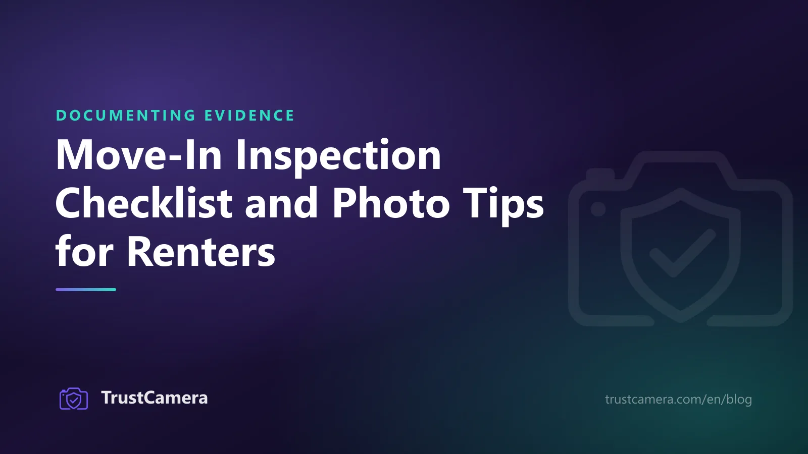 Cover image: move-in inspection checklist and photo tips for renters