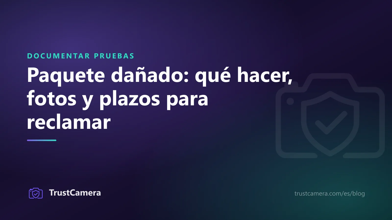 Portada: paquete dañado, qué hacer, qué fotos sacar y plazos para reclamar