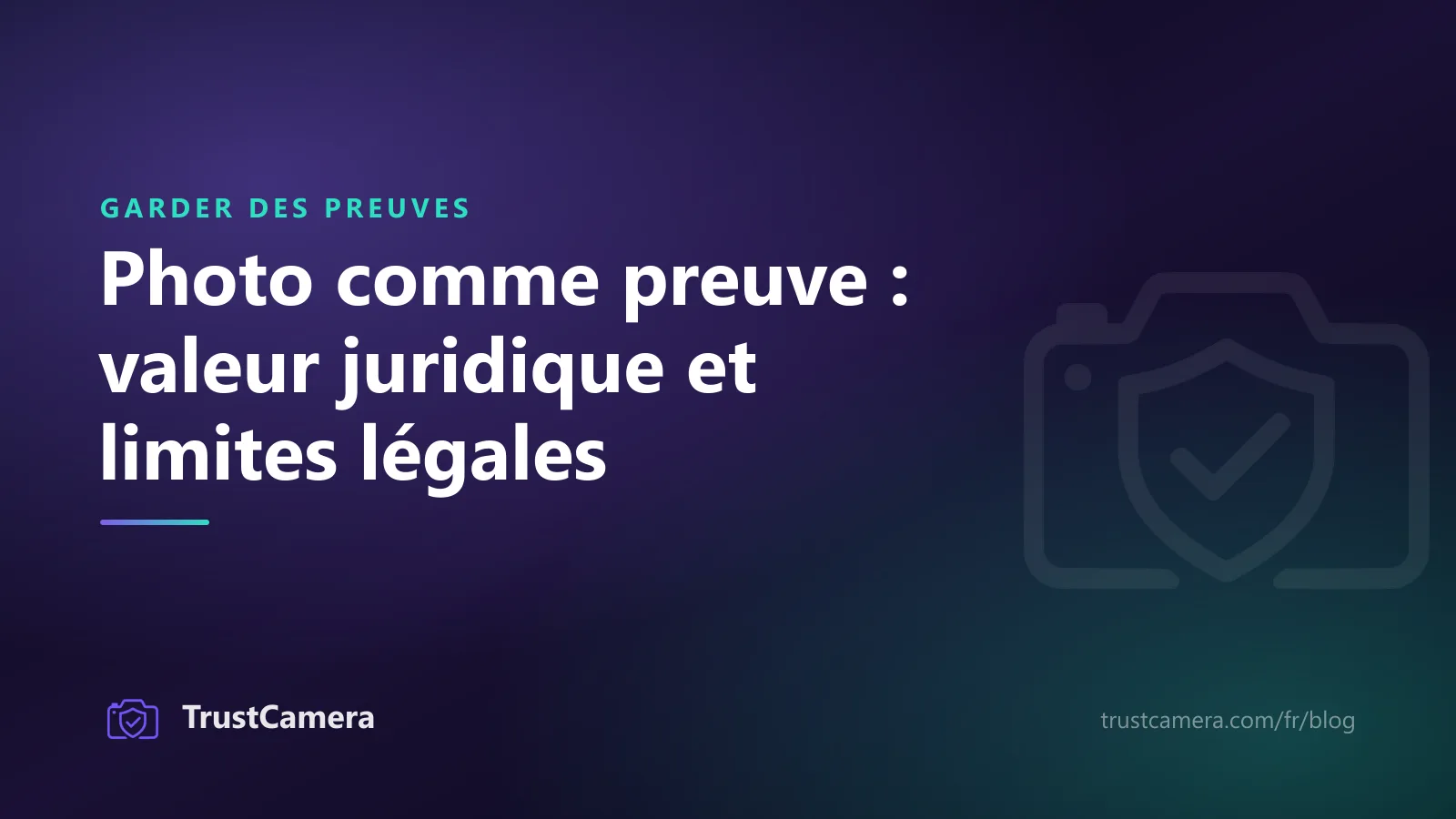 Image de couverture : photo comme preuve, valeur juridique et limites légales