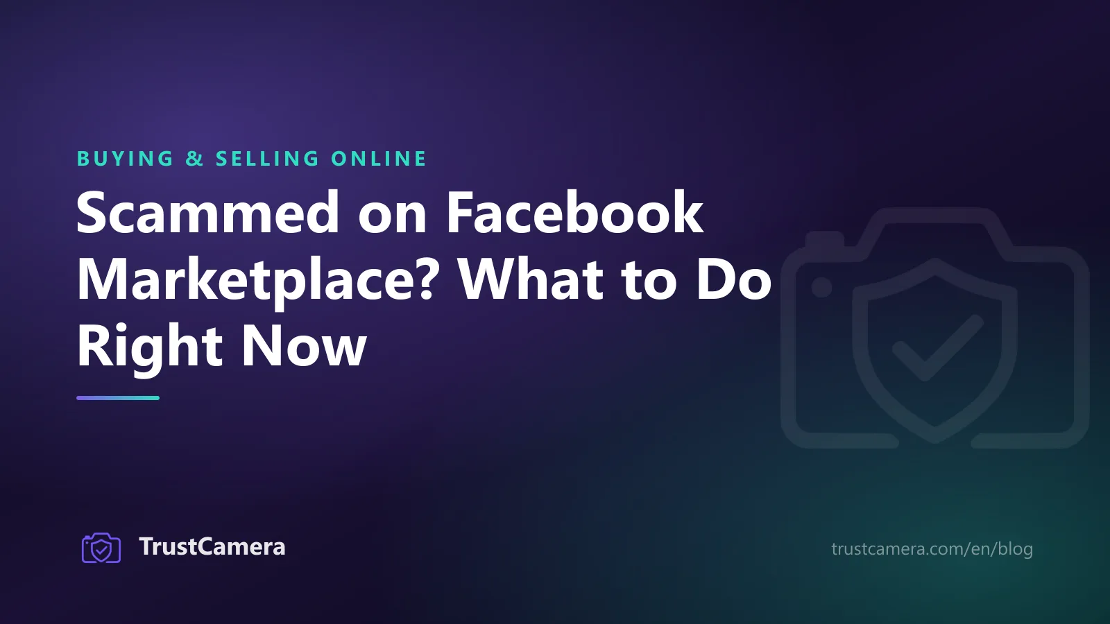 Cover image: scammed on Facebook Marketplace, what to do right now