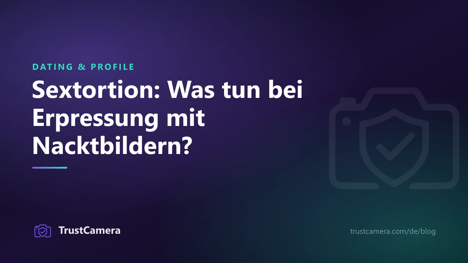 Titelbild: Sextortion, was tun bei Erpressung mit Nacktbildern
