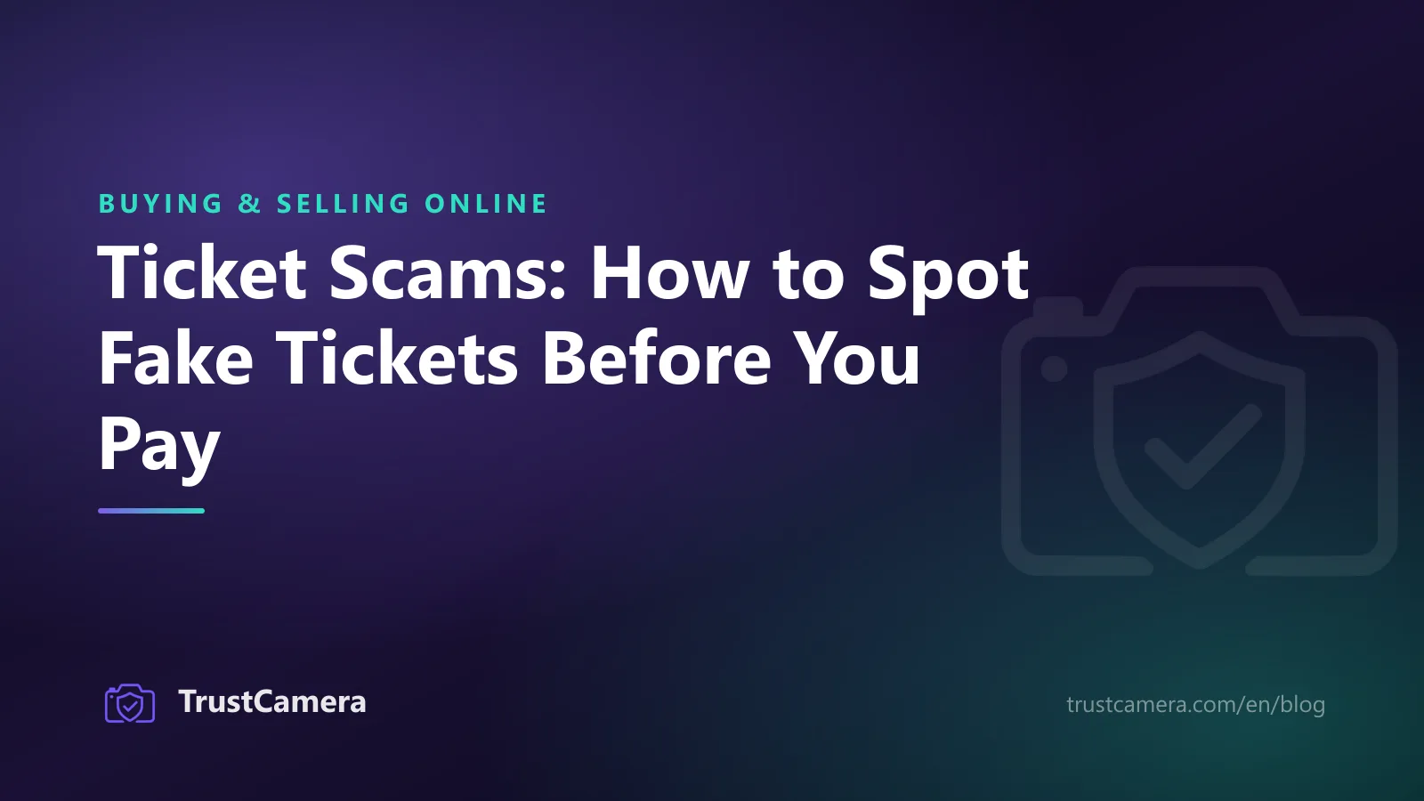 Cover image: ticket scams, how to spot fake tickets before you pay